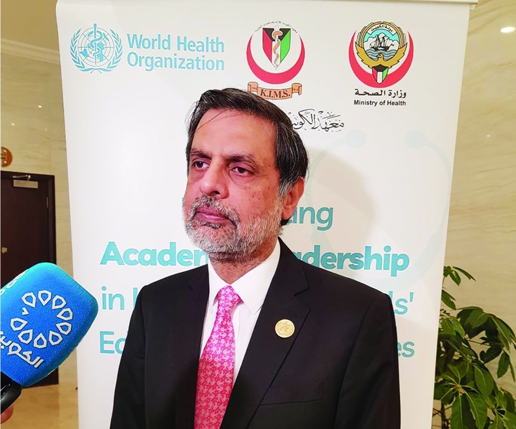 KUWAIT: The World Health Organization (WHO) Representative in Kuwait Dr Assad Hafeez. - KUNA photos