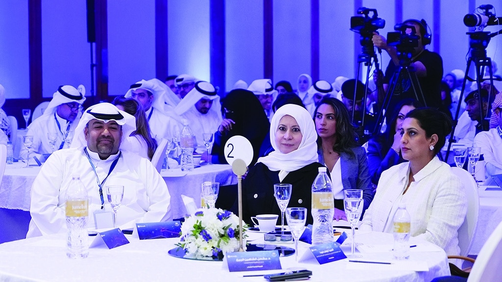 KUWAIT: Haya Al-Wadani, Eaman Al-Roudhan and Hamad Al-Marzouq during Zain Microsoft Smart Government Summit 2022