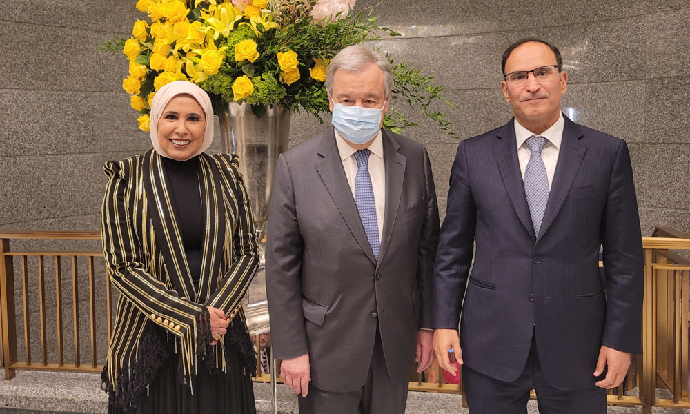 Ambassador Mansour Al-Otaibi meets with Antonio Guterres
