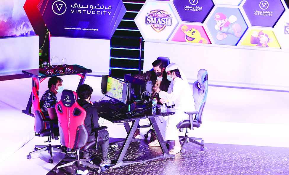 DOHA: Esport athletes compete during Virtuocity Smash Open 2022 at the Doha Festival City.- AFP