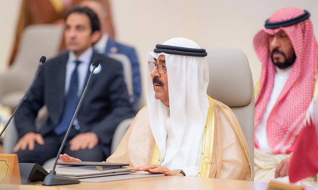 His Highness the Crown Prince Sheikh Mishal Al-Ahmad Al-Jaber Al-Sabah attends the Jeddah Security and Development Summit.