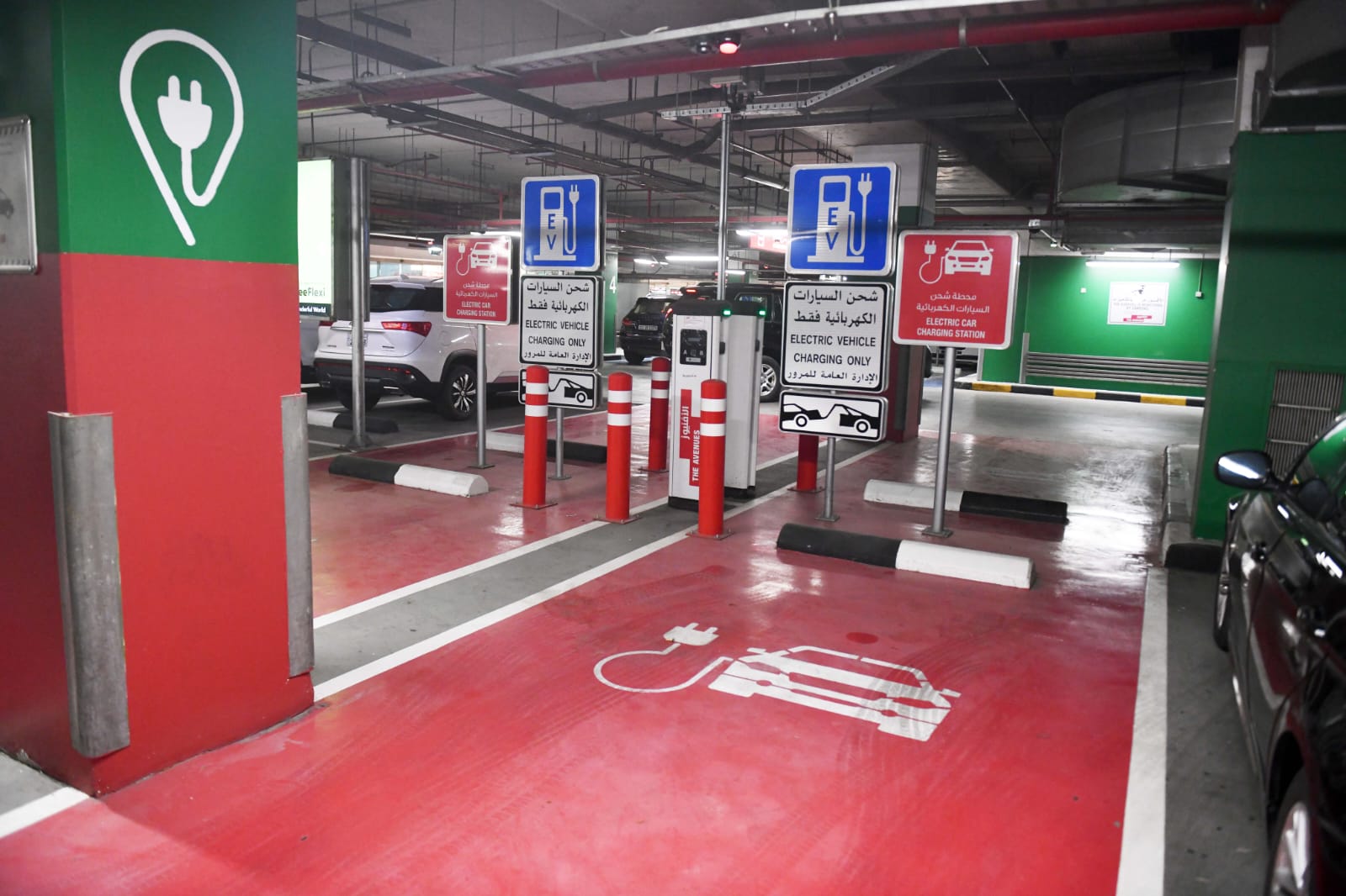 KUWAIT: A fully designated parking spot for electric vehicles. - KUNA photosn