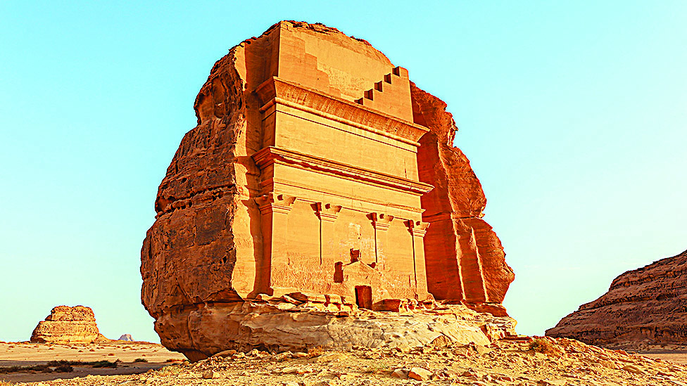 A landmark archeological site in Al-Ula.