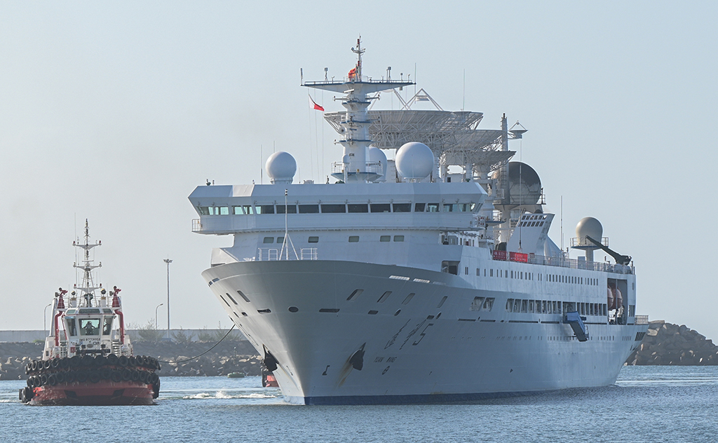 HAMBANTOTA, Sri Lanka: China's research and survey vessel, the Yuan Wang 5, arrives at Hambantota port on August 16, 2022. - AFP