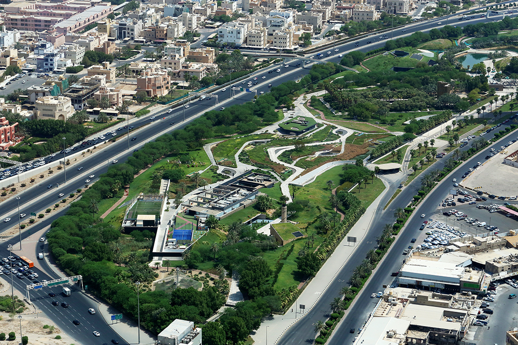 KUWAIT: An aerial view of the Shaheed Park in Kuwait City. – Photo by Yasser Al-Zayyat