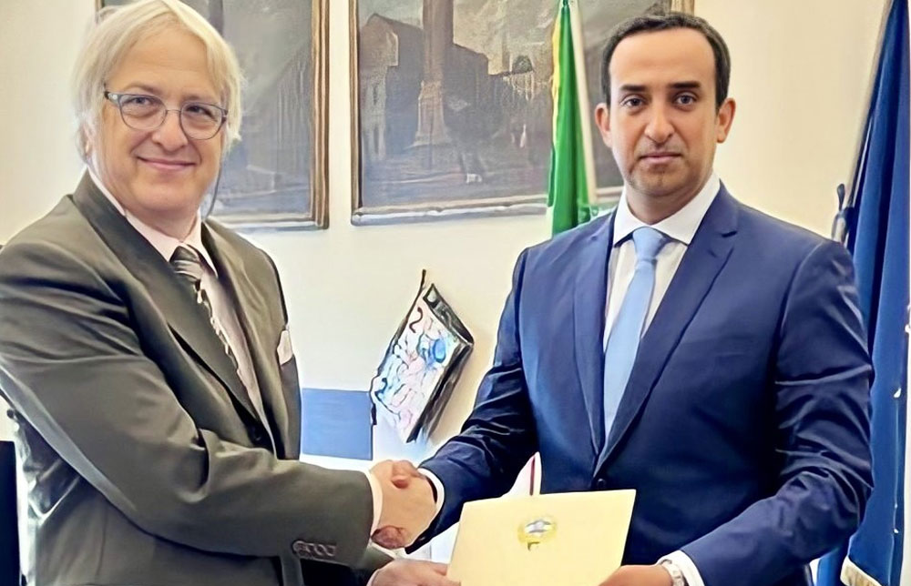 Kuwait Amb. presents credentials to Italian foreign ministry