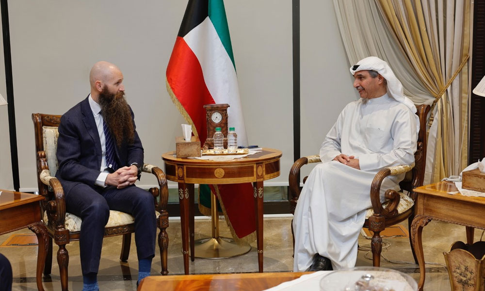 Deputy Foreign Minister Ambassador Majdi Al-Dhafiri meets with the Charge d'Affairs of the US Embassy Jim Holtsnider