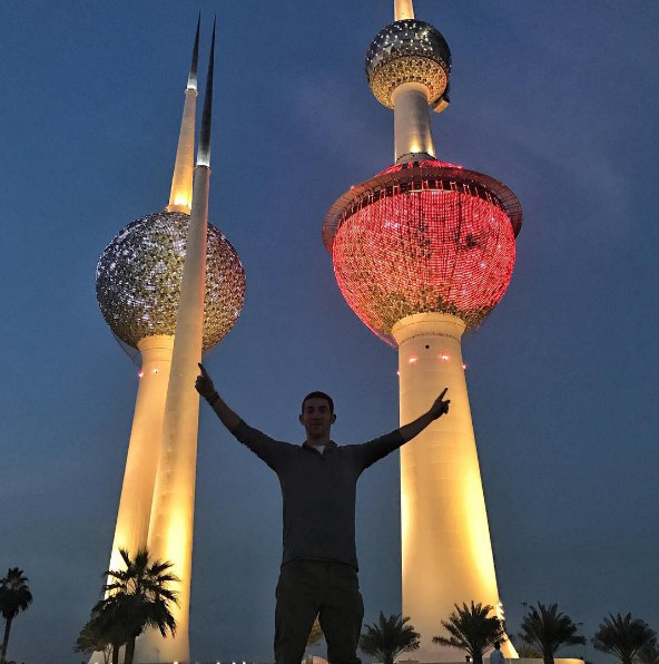 Drew Binsky in Kuwait.