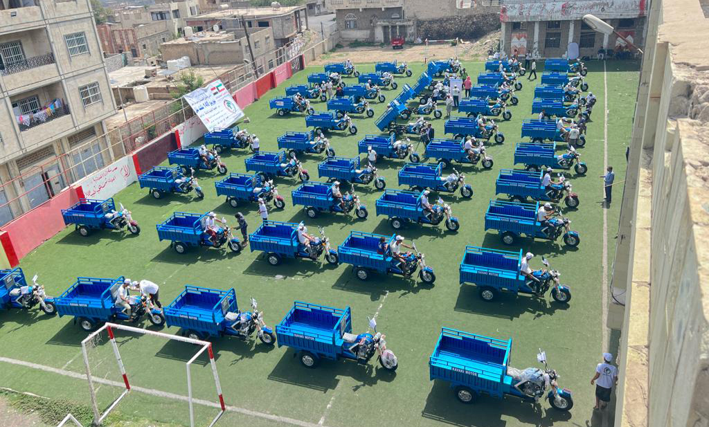 ADEN: The tuk-tuks that were distributed by Kuwait Society for Relief. – KUNA