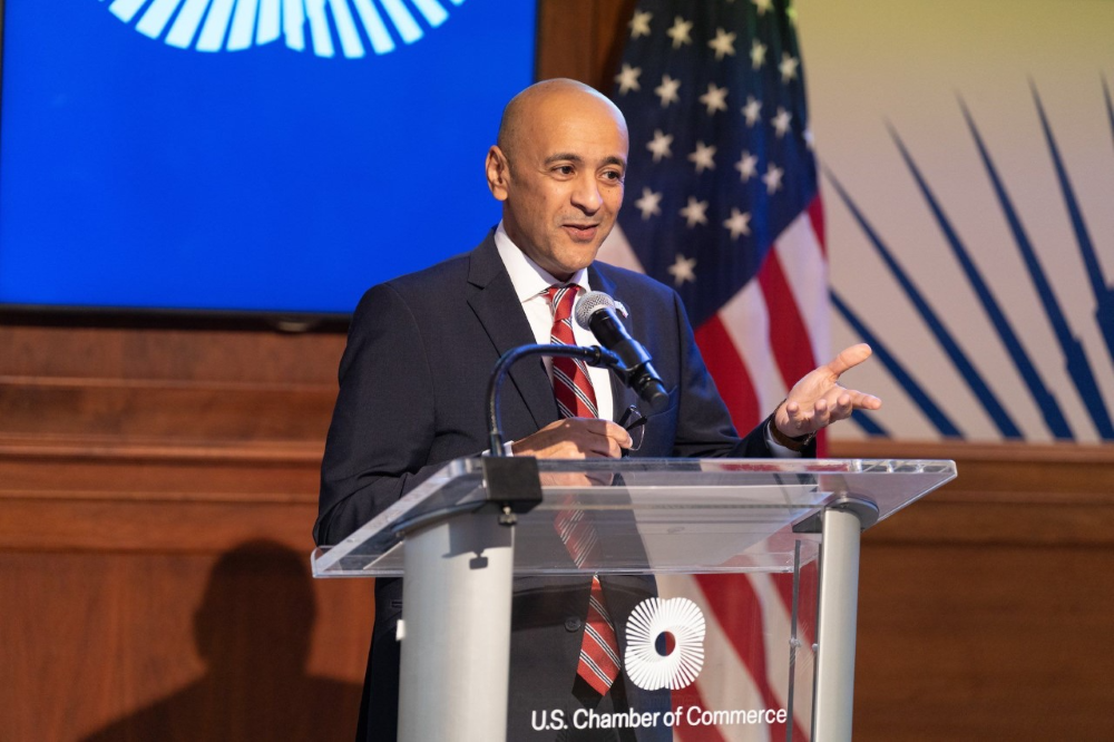WASHINGTON: Kuwait’s Ambassador to the US Jasem Al-Budaiwi giving remarks at the reception. - KUNAn
