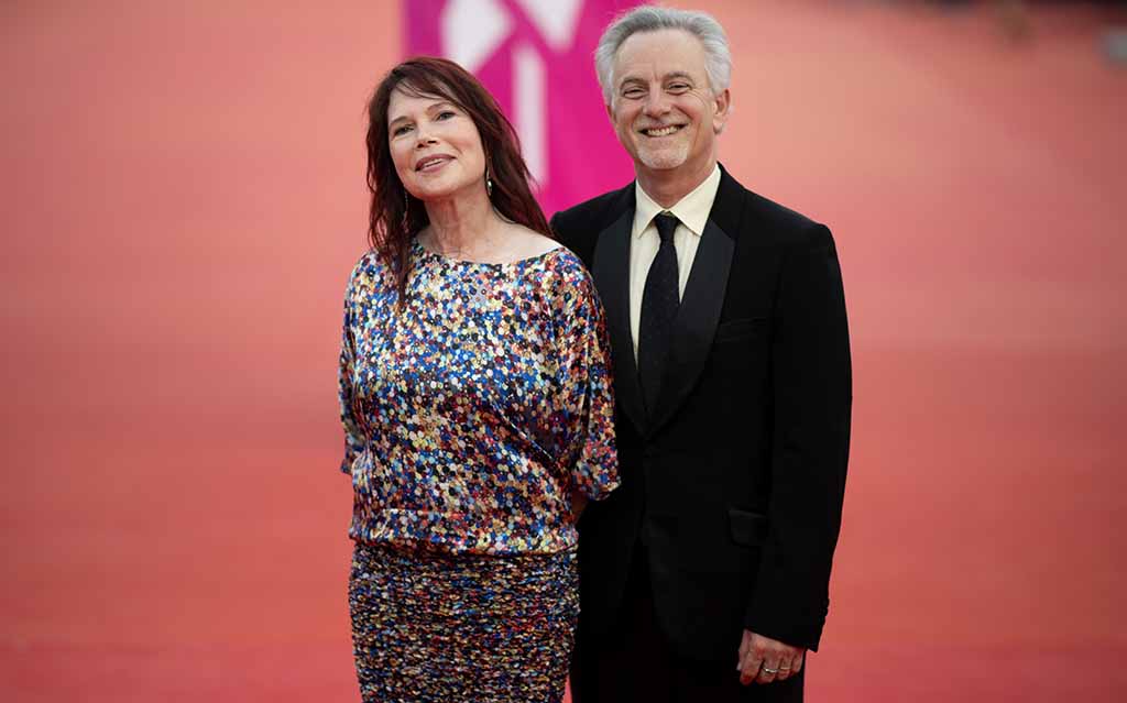 US film directors Dayna Goldfine (left) and Dan Geller pose on the red carpet of the 48th Deauville US Film Festival in Deauville, western France. — AFP