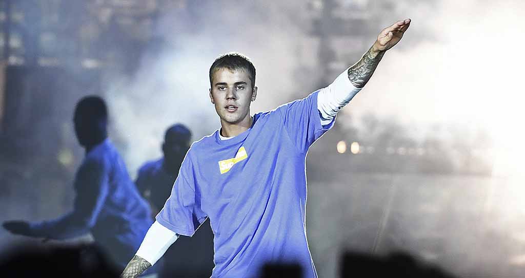 In this file photo Canadian singer Justin Bieber performing on stage at the AccorHotels Arena in Paris.— AFP photos