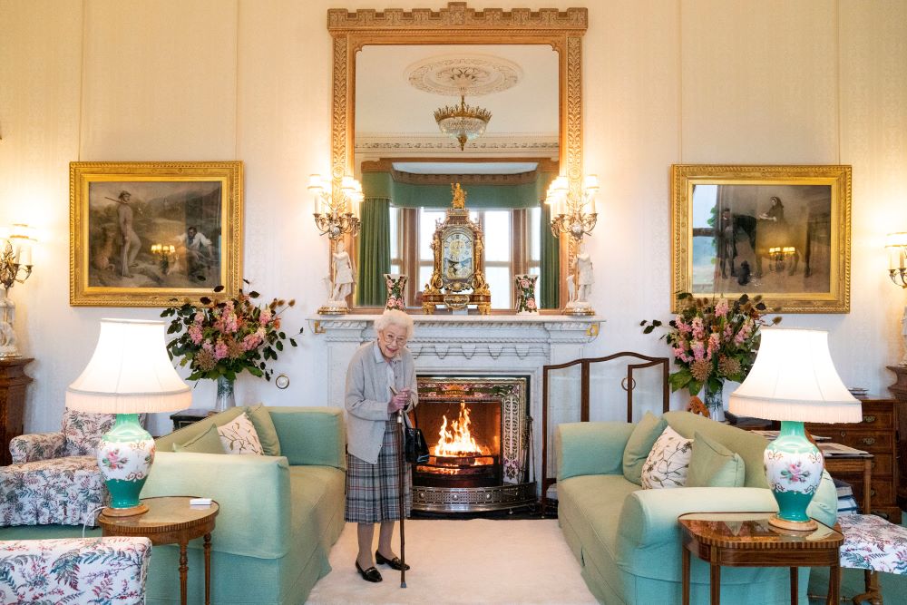 Ballater: Britain's Queen Elizabeth II waits to meet with new Conservative Party leader and Britain's Prime Minister-elect at Balmoral Castle in Ballater, Scotland, on September 6, 2022. - AFP