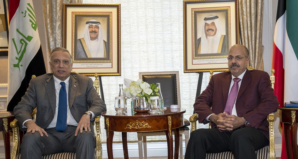 NEW YORK: HH the Prime Minister Sheikh Ahmad Nawaf Al-Ahmad Al-Sabah meets Iraqi Prime Minister Mustafa Al-Kadhemi on Wednesday. - KUNA photos