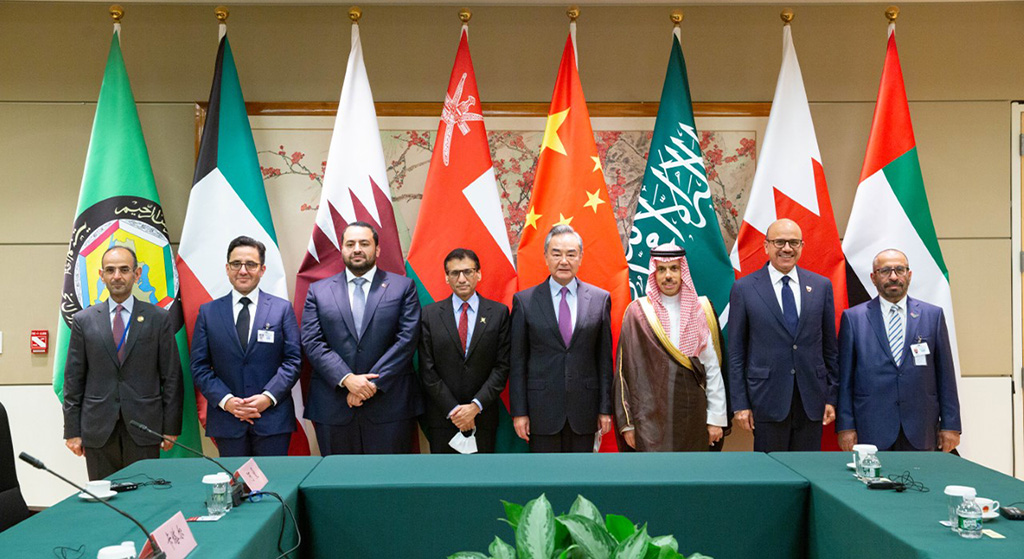 NEW YORK: Dr Sheikh Ahmad Nasser Al-Mohammad Al-Sabah along with the Chinese and GCC foreign ministers. – KUNA photos