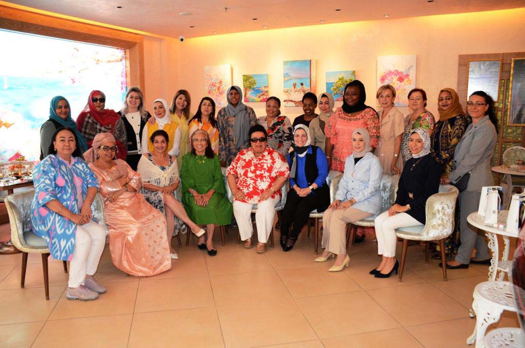 KUWAIT: Members of the Diplomatic Women’s Committee in their first session.