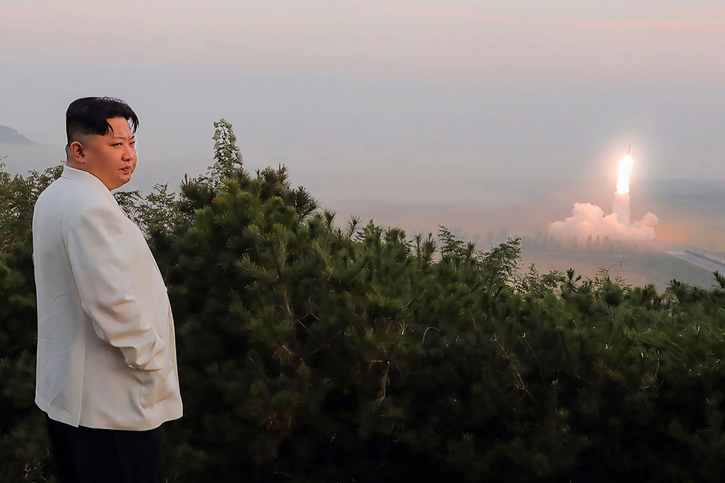 NORTH KOREA: Picture North Korea's leader Kim Jong Un monitoring a North Korean missile launch at an undisclosed location. – AFP