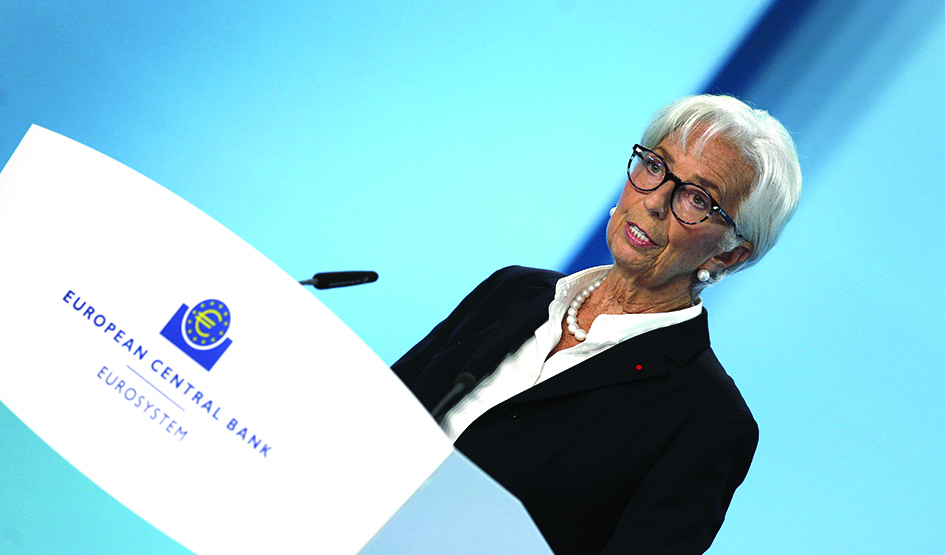 FRANKFURT: President of the European Central Bank Christine Lagarde holds a press conference on the eurozone monetary policy following the meeting of the governing council of the ECB in Frankfurt am Main, western Germany, on October 27, 2022. – AFP