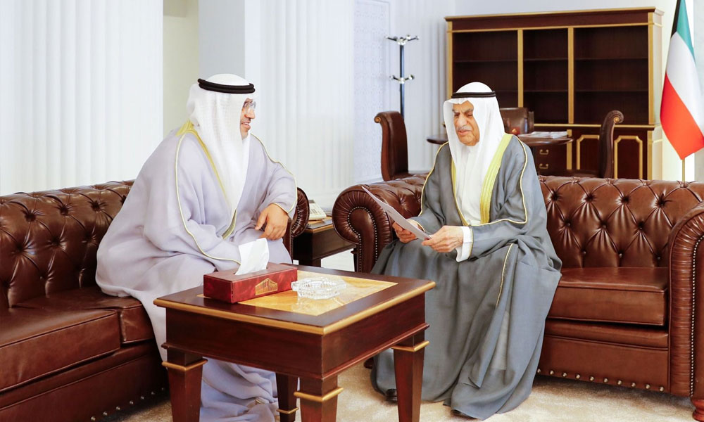 Kuwait parliament speaker receives letter from chairperson of UAE national council