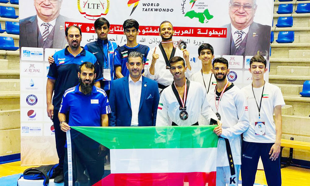Kuwaiti Taekwondo federation chief with players and coaching taking part in the championship