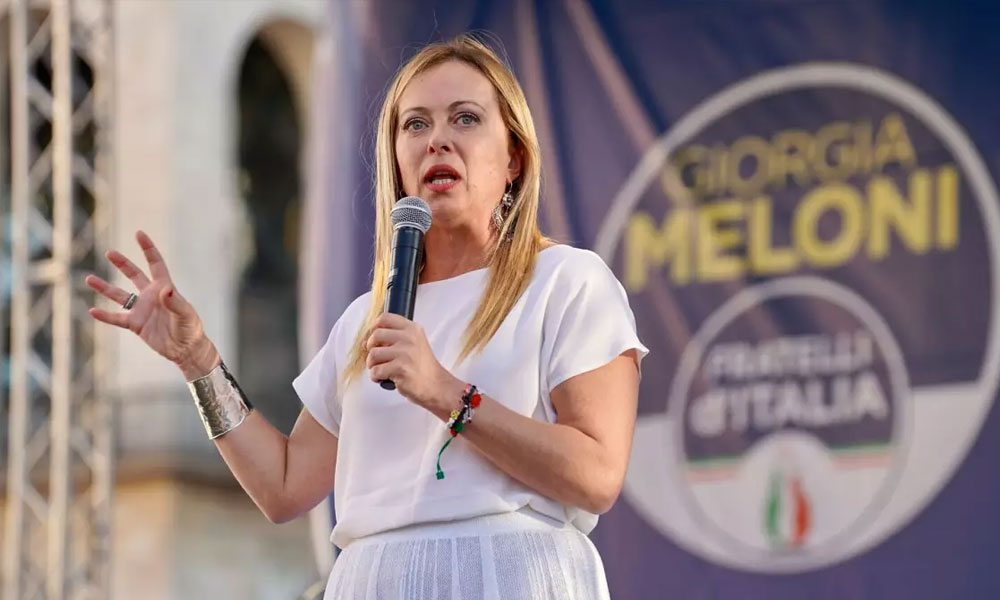 Far-right leader Giorgia Meloni
