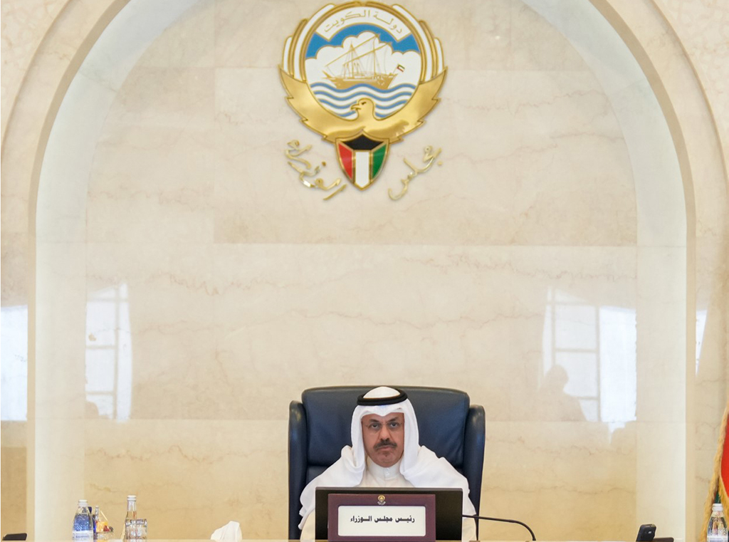 KUWAIT: HH the Prime Minister Sheikh Ahmad Al-Nawaf Al-Ahmad Al-Sabah chairs a Cabinet meeting on Monday. – KUNA