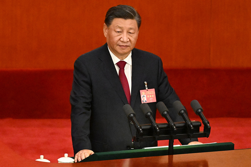 BEIJING: China's President Xi Jinping gives a speech during the opening session of the 20th Chinese Communist Party's Congress at the Great Hall of the People on Oct 16, 2022. – AFP