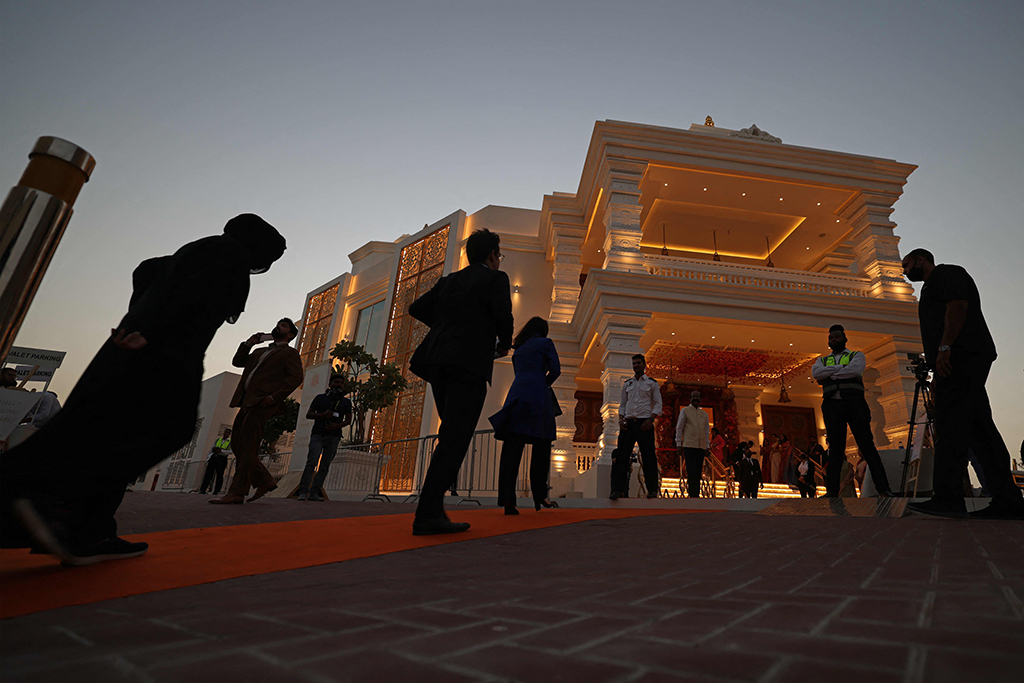 DUBAI: People visit the newly-inaugurated Hindu temple in Dubai's Jebel Ali neighborhood on Oct 4, 2022. – AFP