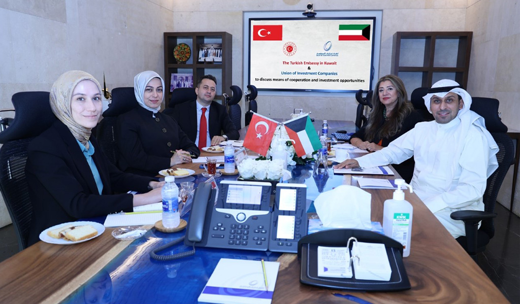 KUWAIT: Management of Union of Investment Companies (UIC) and the Turkish Embassy delegation hold discussions.