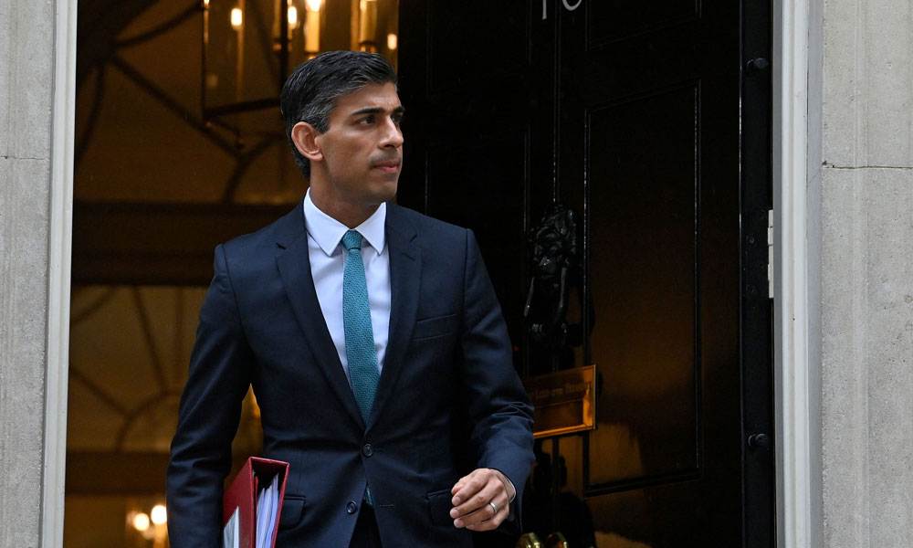 Britain's Prime Minister Rishi Sunak leaves 10 Downing Street in central London on October 26, 2022