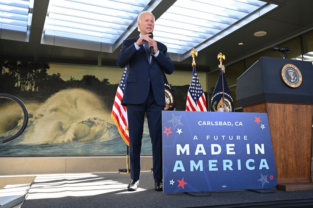 Carlsbad: US President Joe Biden speaks about the economy at ViaSat, an US technology company, in Carlsbad, California, on November 4, 2022. - AFP
