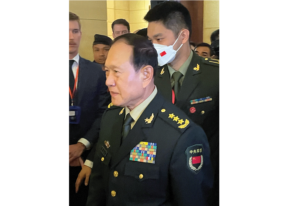 SIEM REAP, Cambodia: China's Defence Minister Wei Fenghe arrives for a meeting with his US counterpart Lloyd Austin in Siem Reap on November 22, 2022. – AFP