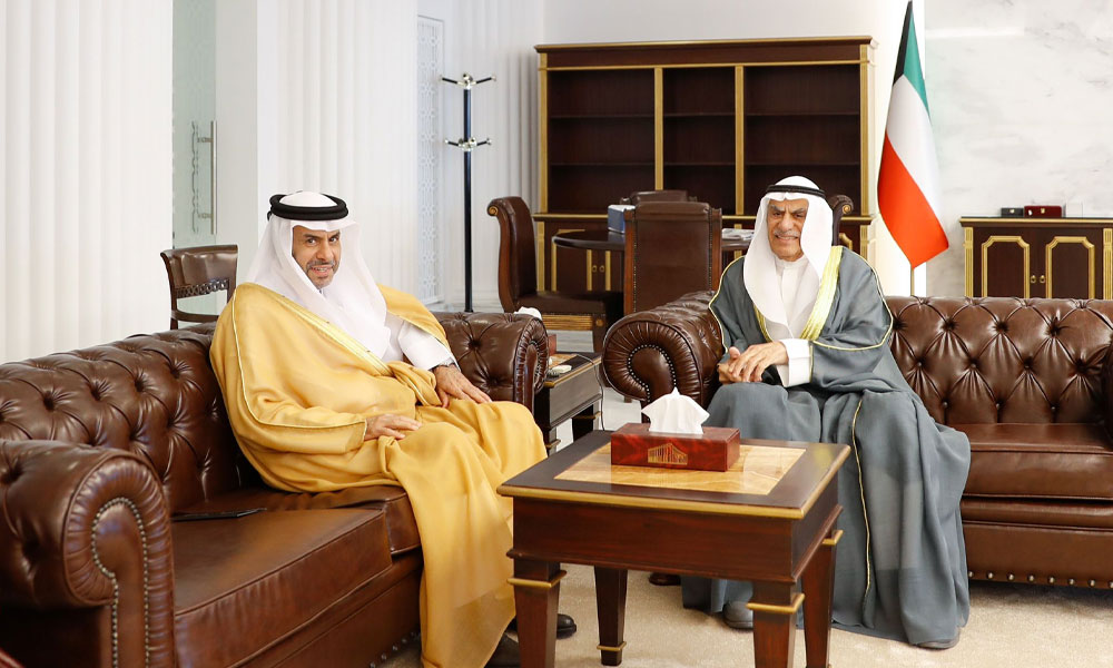 Kuwait Parliament Speaker receives Qatar's Amb.