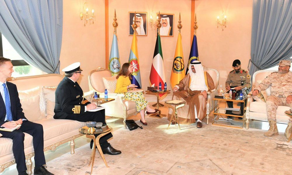 Defense Minister Sheikh Abdullah Ali Al-Abdullah with the ambassador of United Kingdom
