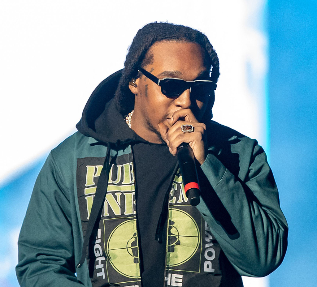 In this file photo taken on Nov 9, 2019, US rapper Takeoff performs during the Astroworld Festival at NRG Stadium in Houston. – AFP