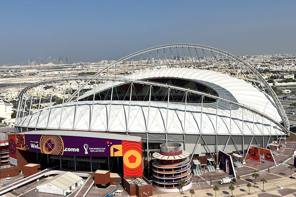 DOHA: A view shows the Khalifa International Stadium in Doha, ahead of the Qatar 2022 FIFA World Cup football tournament. – AFP