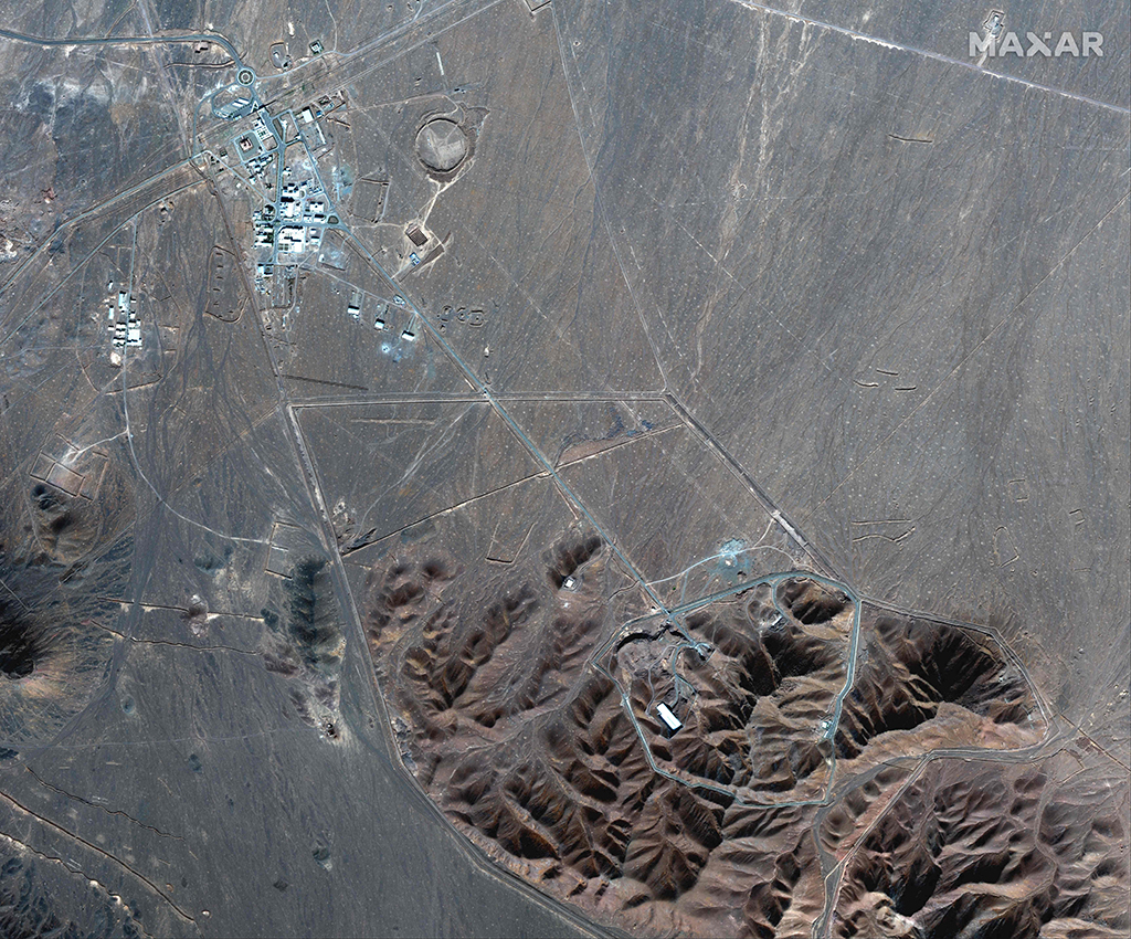 QOM, Iran: File handout satellite image taken on Nov 4, 2020 shows an overview of Iran's Fordo Fuel Enrichment Plant (FFEP). – AFP