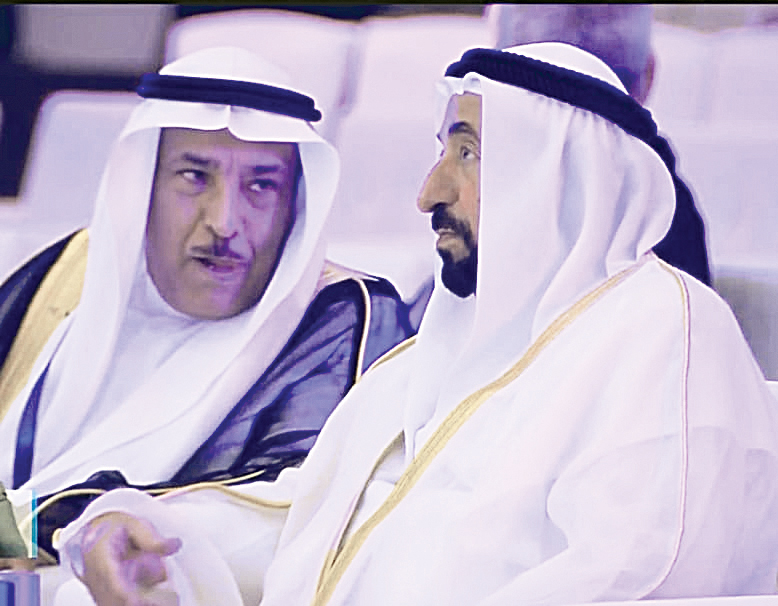 Dr Khalid Ahmad Al-Saleh with Sharjah Ruler Sheikh Dr Sultan bin Mohammad Al-Qasimi