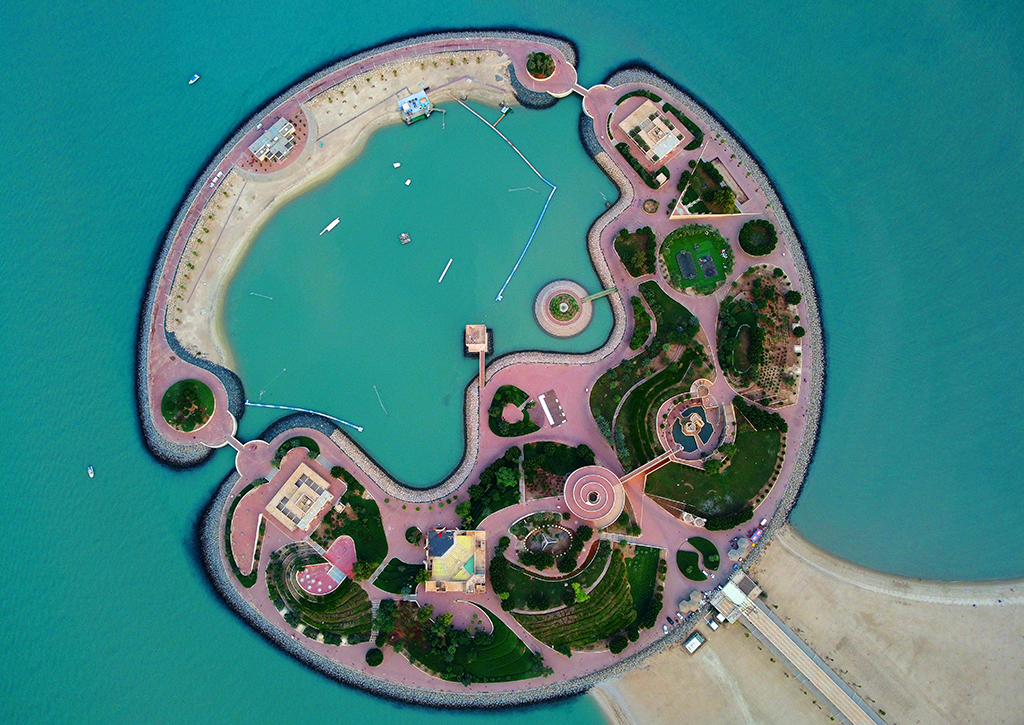 KUWAIT: An aerial view of the picturesque Green Island. - Photo by Yasser Al-Zayyat