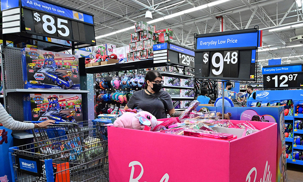ROSEMEAD, California: A woman shops for toys at a Walmart store on Nov 22, 2022. - AFP