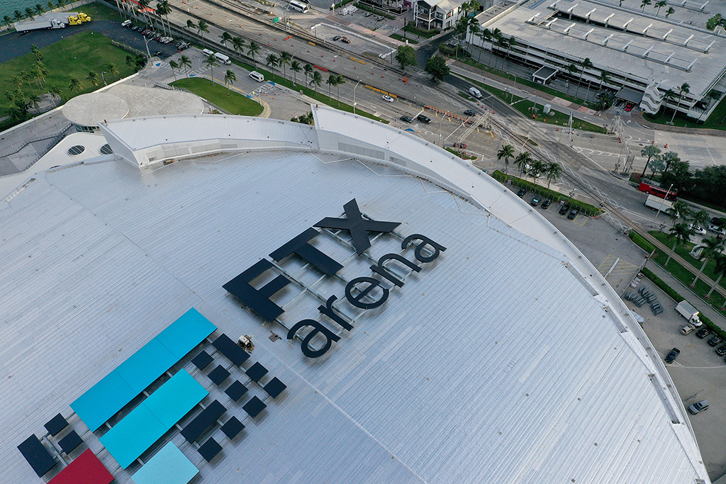MIAMI: An aerial view shows the FTX Arena in Miami, Florida. Fallout continues after the cryptocurrency firm FTX filed for Chapter 11 bankruptcy protection. - AFP