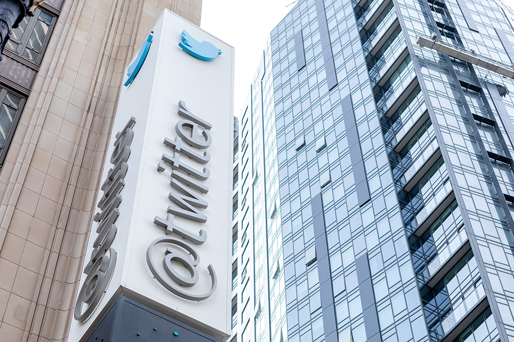 SAN FRANCISCO:  In this file photo taken on October 28, 2022, the Twitter sign is seen at their headquarters in San Francisco, California. – AFP