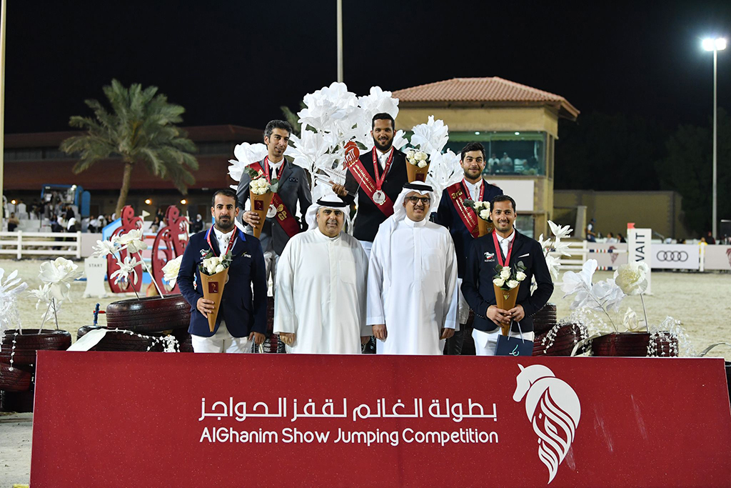 Talal Al-Ghanem and the Saudi Ambassador Prince Sultan bin Saad bin Khalid with the grand prize winners.