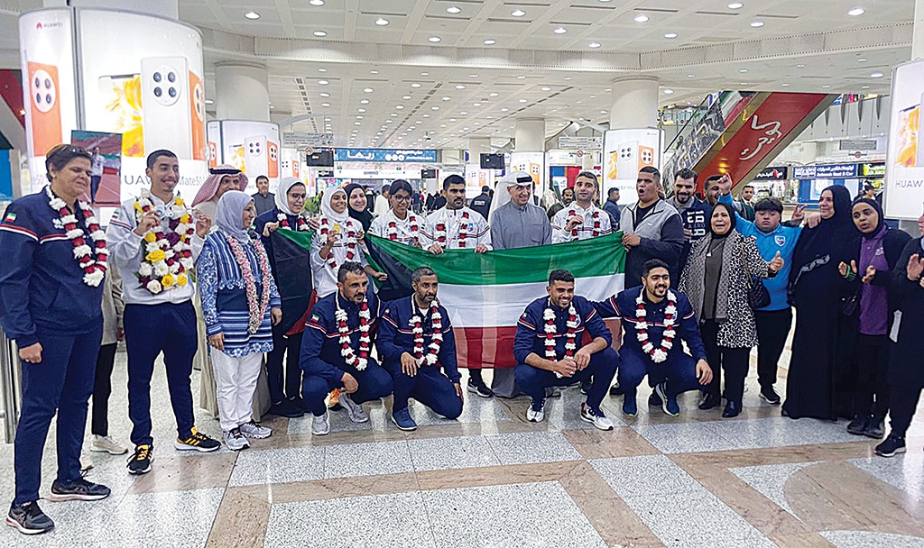 KUWAIT: Group photo of athletes and officials upon arrival in Kuwait.