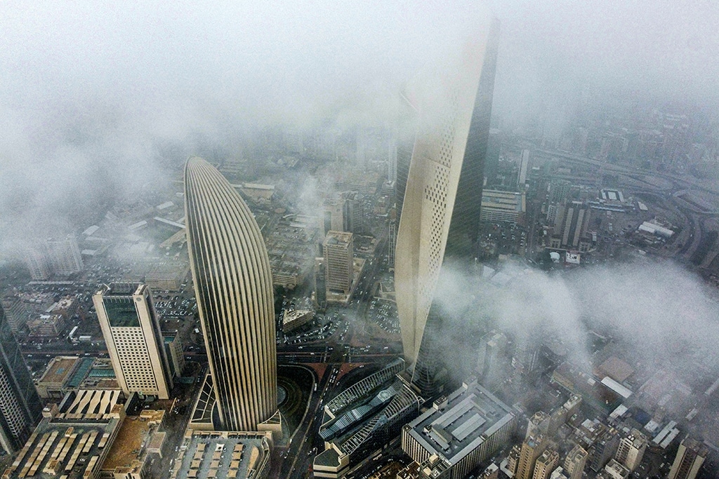 KUWAIT: This picture shows a view of fog covering skyscrapers in Kuwait City. - Photo by Yasser Al-Zayyat