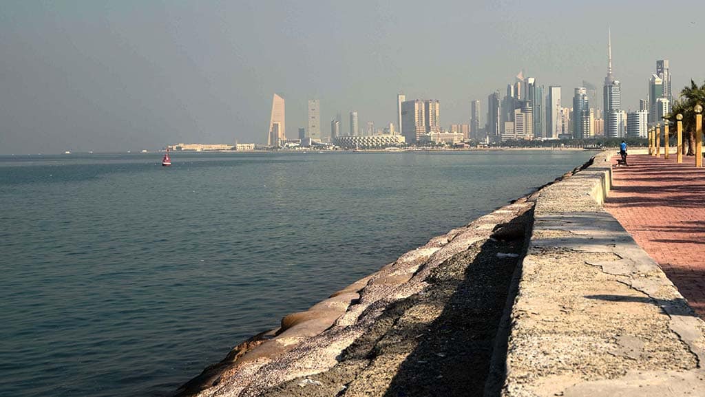 KUWAIT: Kuwait City high rise buildings are seen from the beach in Kuwait in this photo. - Photo by Fouad Al-Shaikh