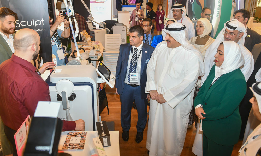 Minister of Health Dr. Ahmad Al-Awadhi visits the accompanying exhibition