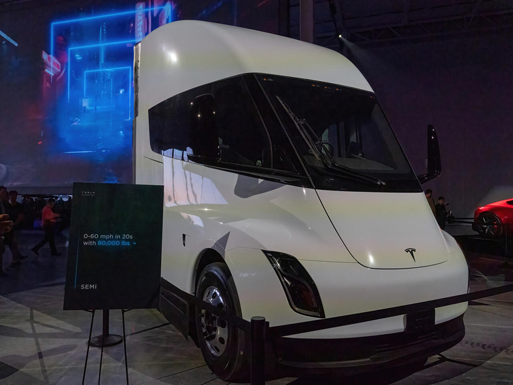 With its sleek design, the Tesla electric semi has been highly anticipated since Musk unveiled a prototype in 2017, but the launch of full-scale production has been delayed well past the initial 2019 expectation.— AFP