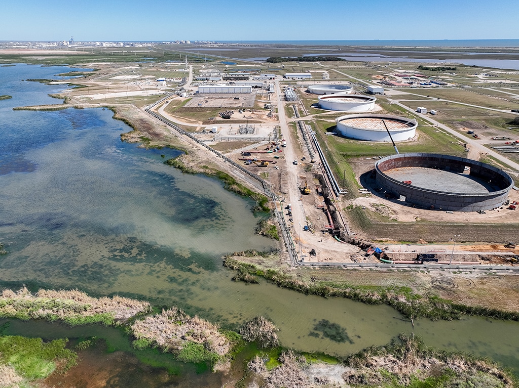 HOUSTON: In this file photo taken on October 19, 2022 in an aerial view, the Strategic Petroleum Reserve storage at the Bryan Mound site is seen in Freeport, Texas. -- AFP 