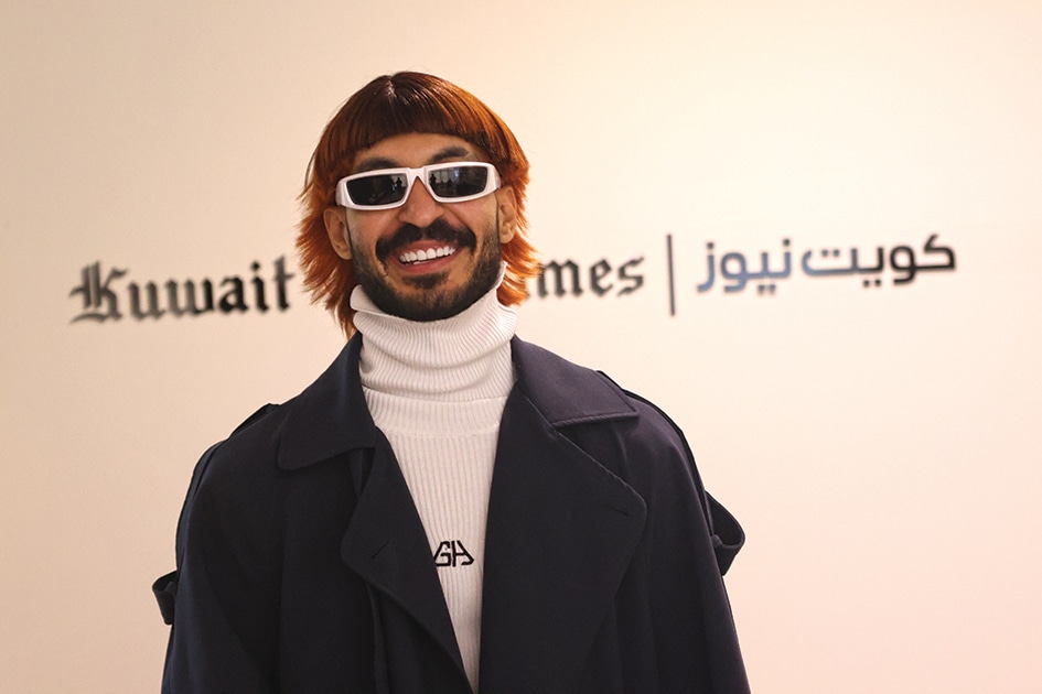 Photos show model Islam Mansori pose for a photo during an interview at Kuwait Times.- Photos by Yasser Al-Zayatt